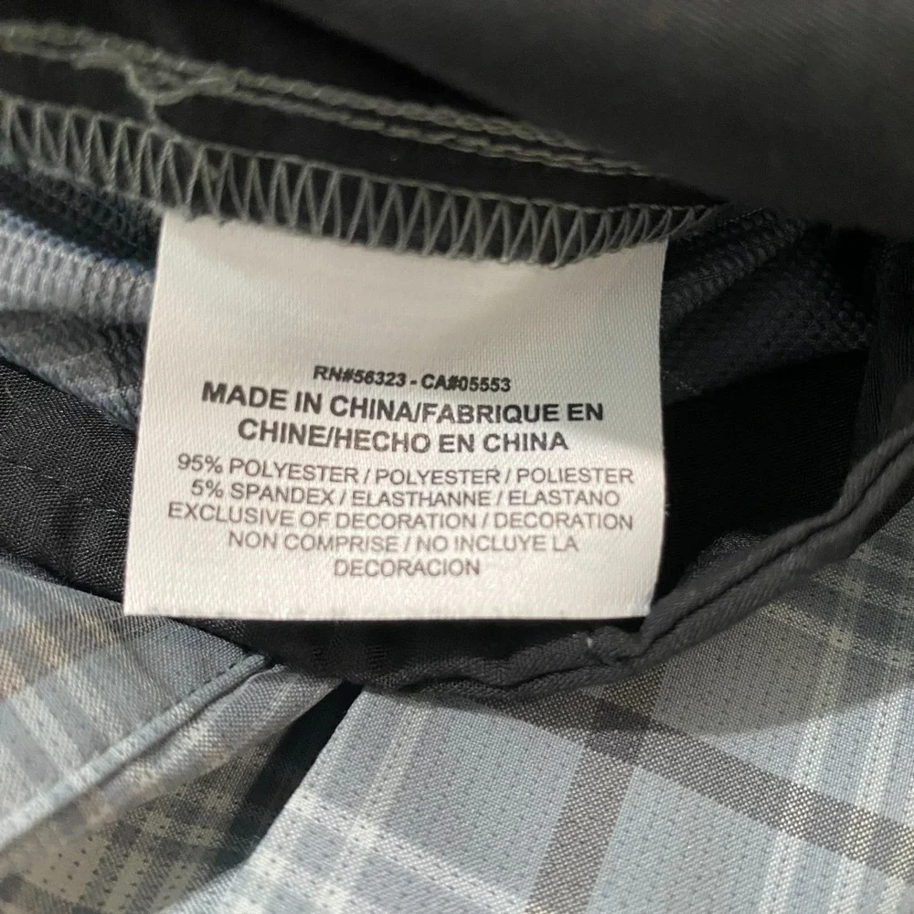 Nike Golf Tour Performance Active Pants‎ 36 x 28 Gray Plaid Dri-Fit Lightweight